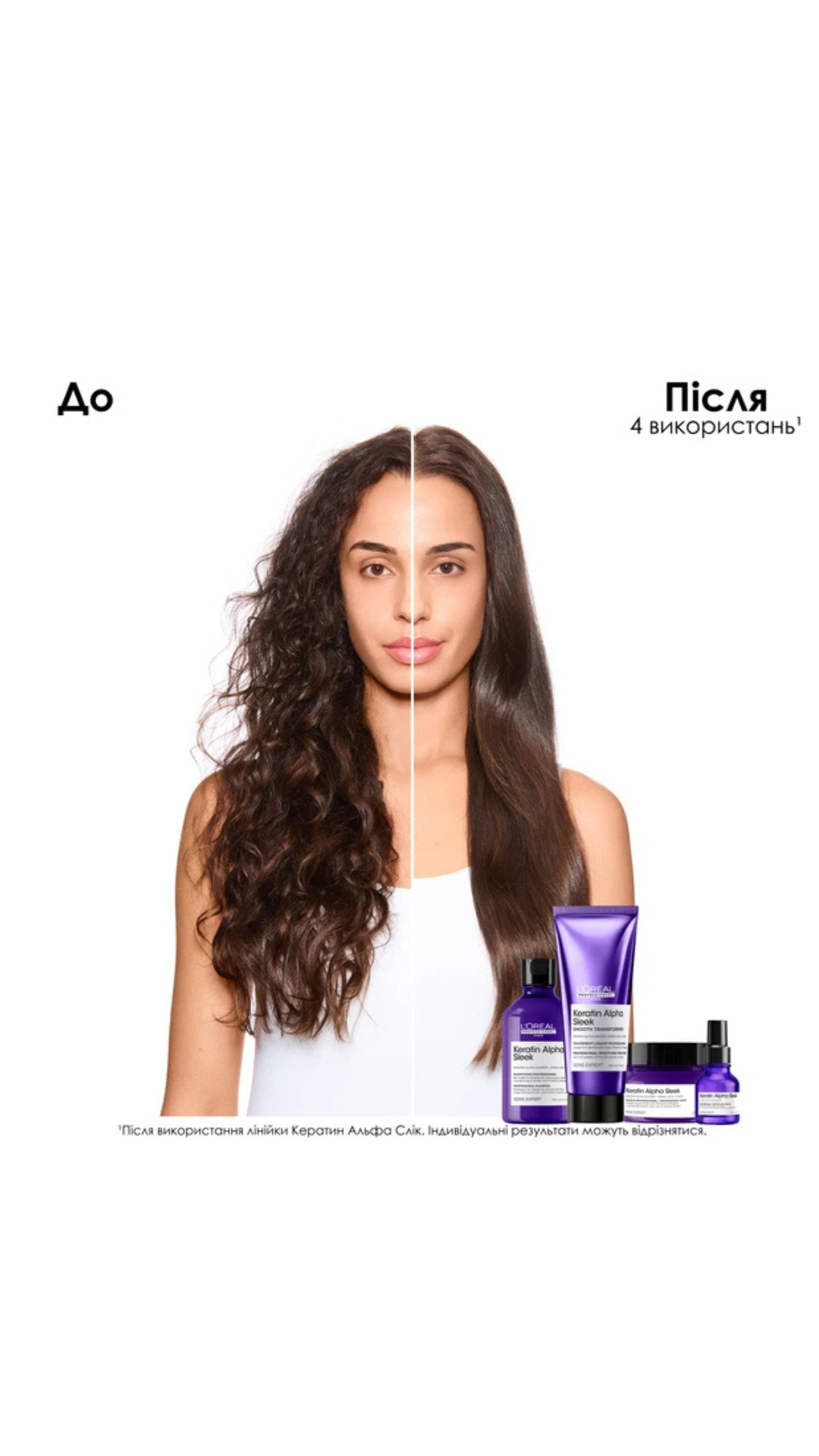Професійний засіб Paris Keratin Alpha Sleek Smooth Transformer​ для гладкості та контролю пухнастості волосся 200ml, L’Oreal Professionnel