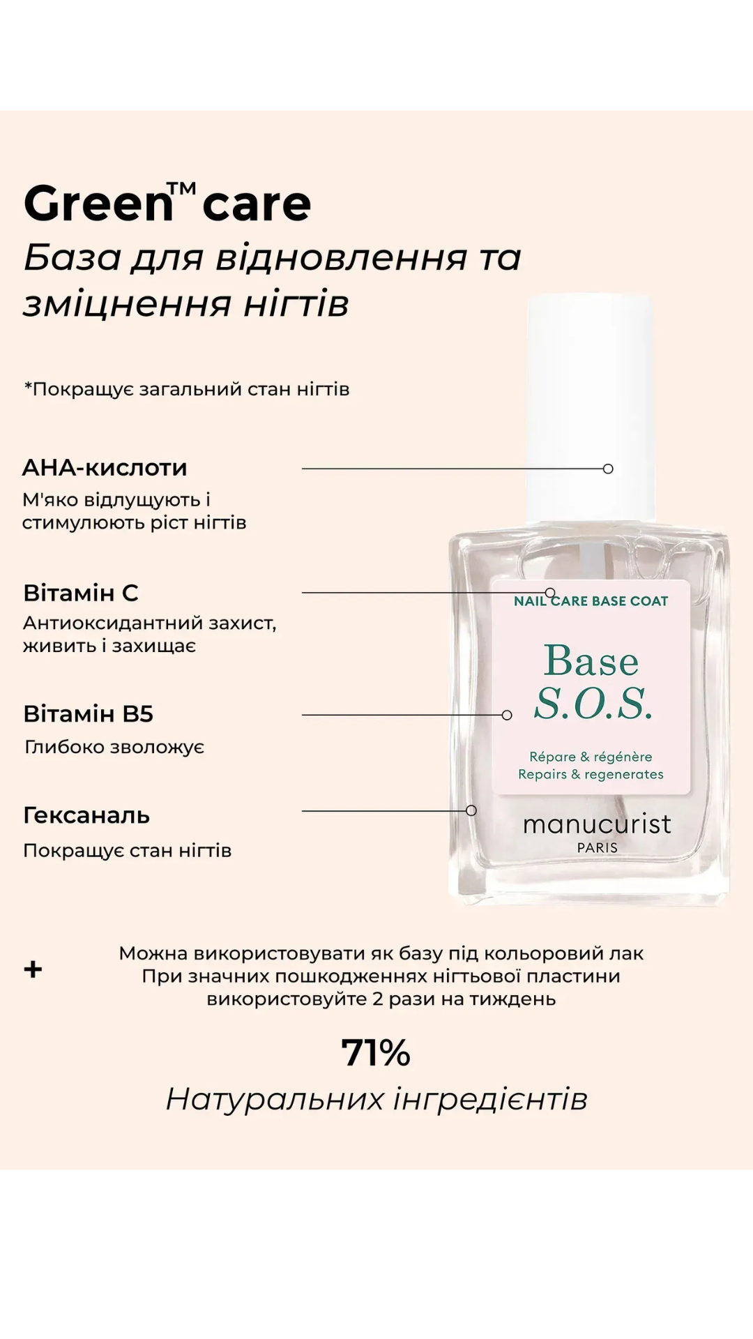 Набір для догляду та відновлення нігтів Routine, Manucurist