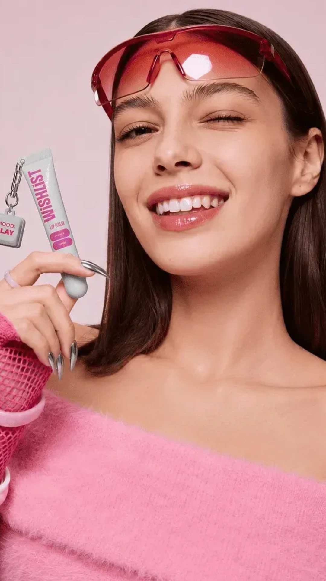 Бальзам-блиск для губ Crystal Sorbet, 10ml + Брелок "MOOD: SLAY, WISHLIST