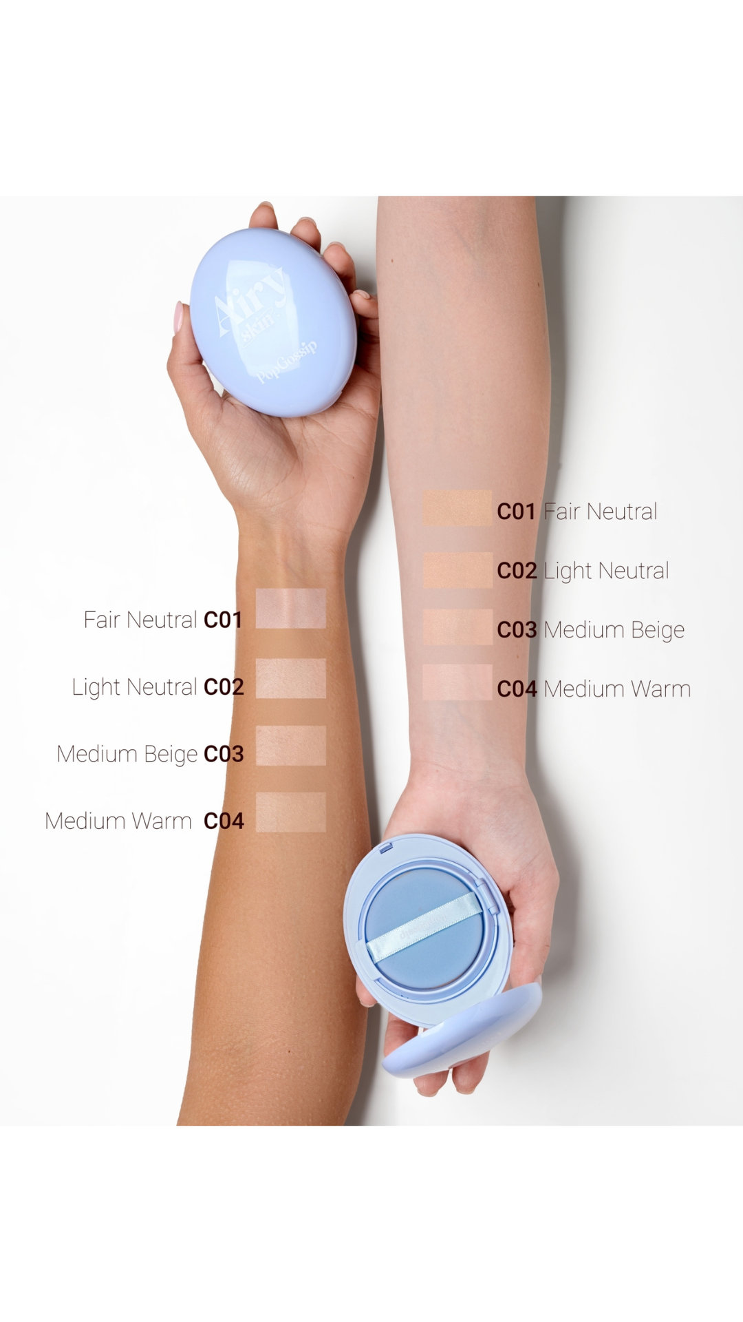 Легка тональна основа-кушон Airy Skin Fit Face Cushion 12gr, Pop Gossip