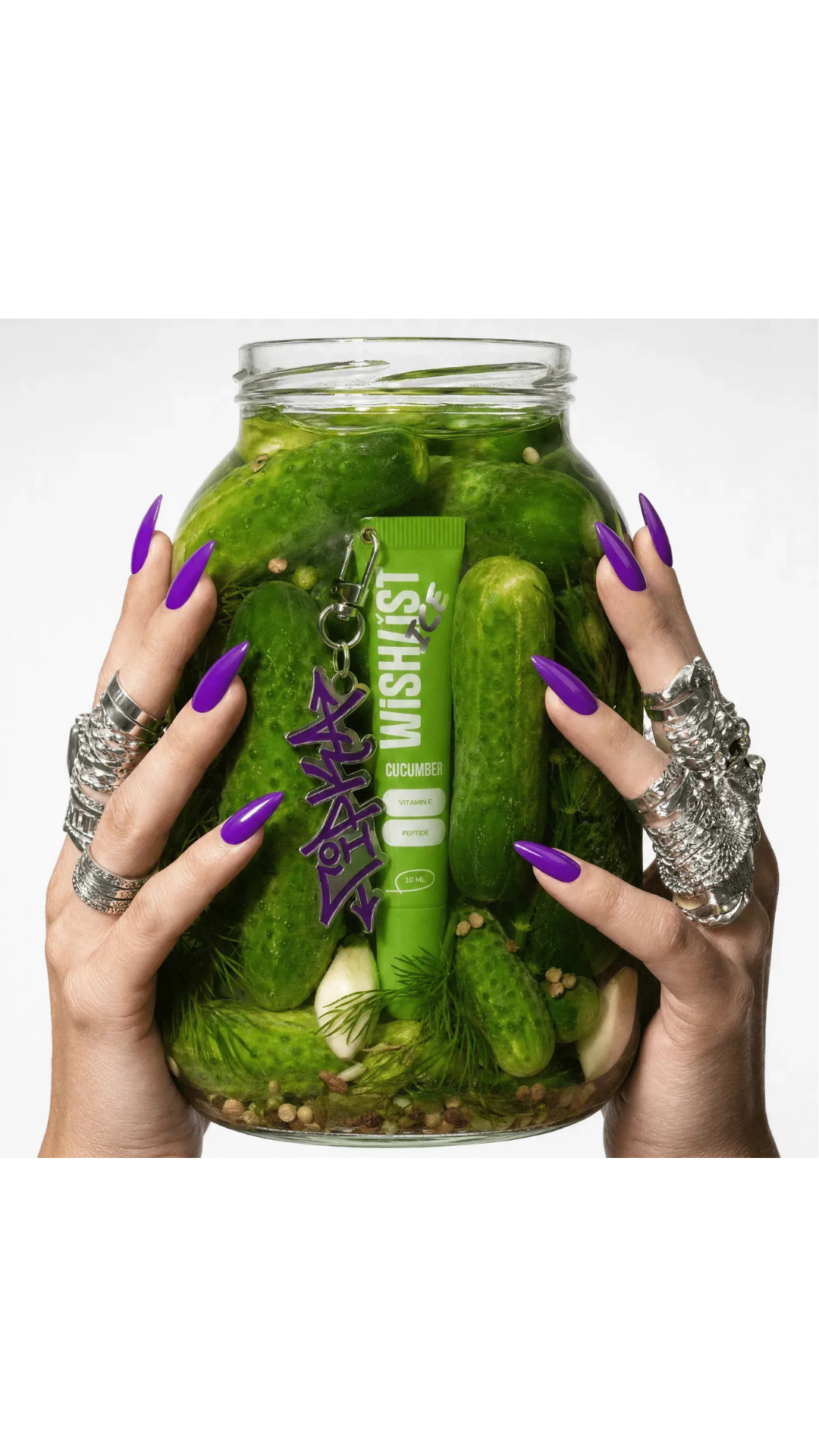 Бальзам-блиск для губ CUCUMBER ICE LIP GLOSS BALM, 10ml + БРЕЛОК "ГІРКА", WiSHLiST
