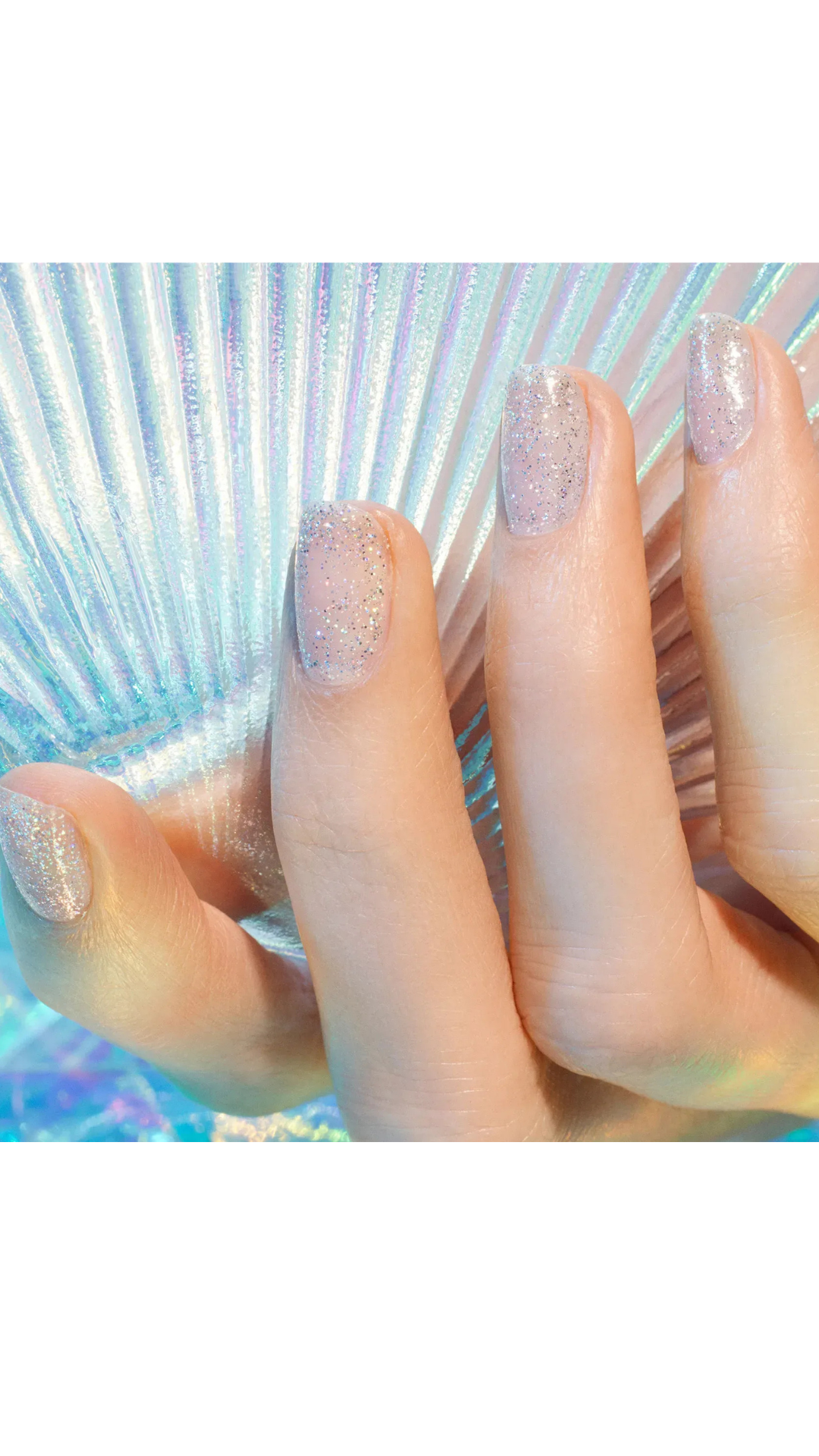 Лак для нігтів з насиченим сріблястим голографічним відтінком Mermaid 15ml, Manucurist