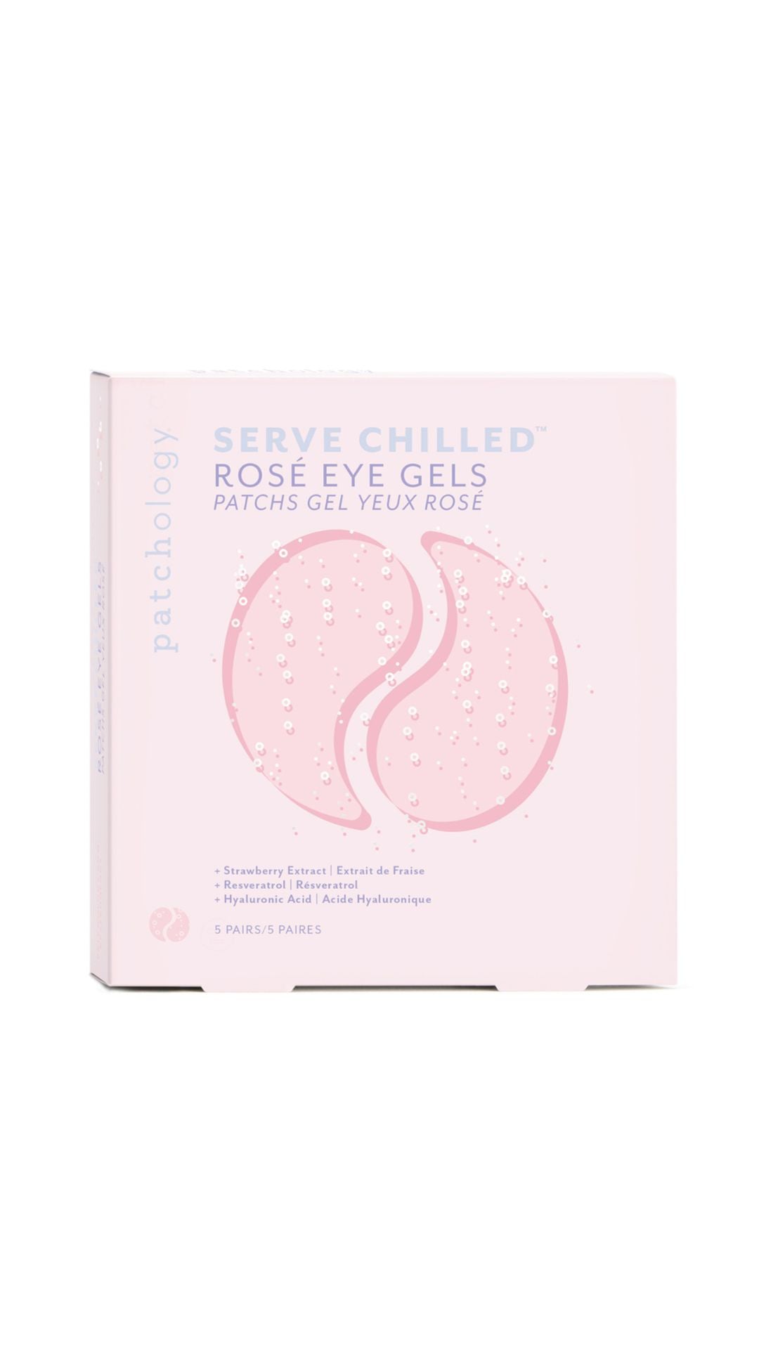 Освіжаючі патчі з екстрактом троянди Rosé Eye Gel, 5 пар, Patchology