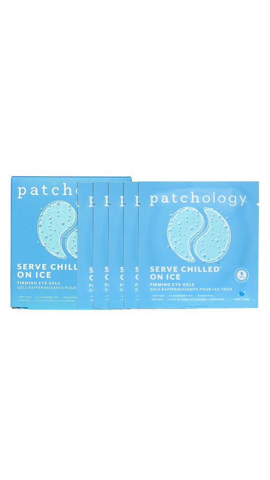 Охолоджуючі та зміцнюючі патчі Serve Chilled Iced Eye Gels, 5 пар, Patchology