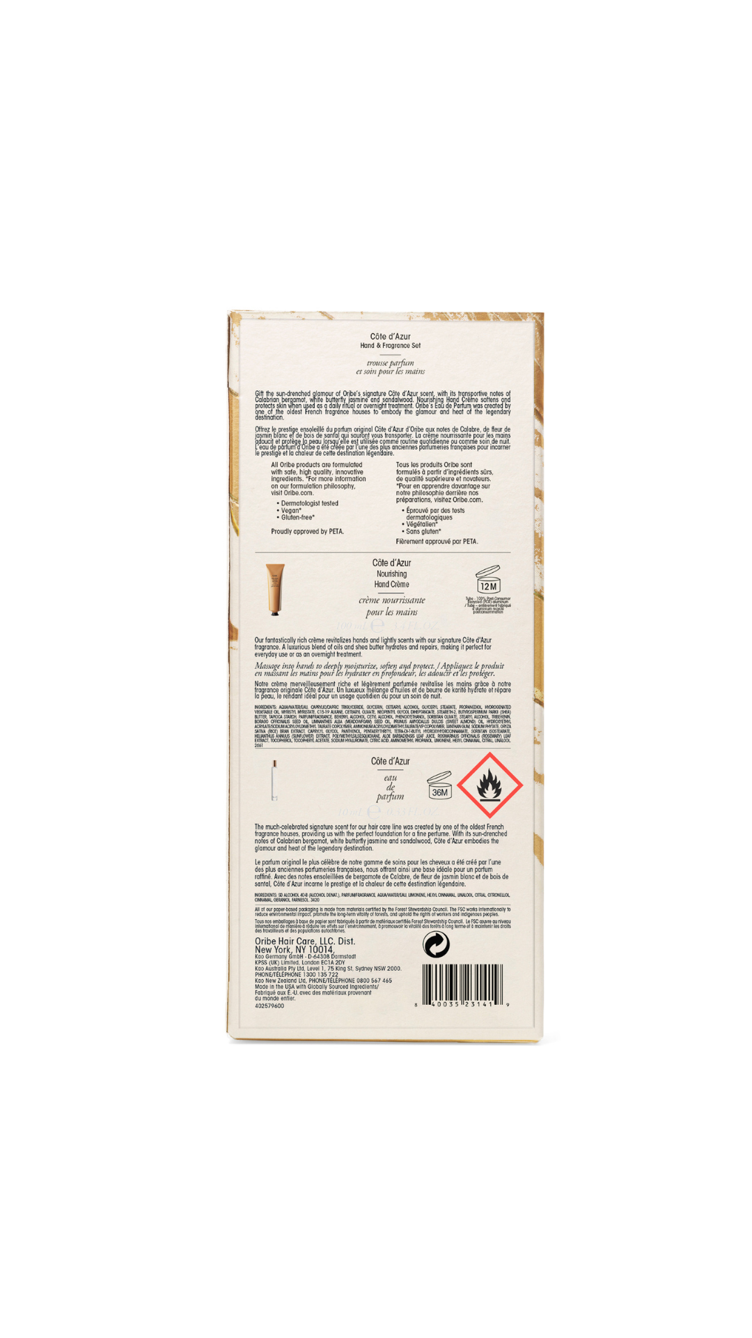 Лімітований набір «Французська рівьера» Côte d'Azur Hand & Fragrance Set 100ml + 10ml, Oribe
