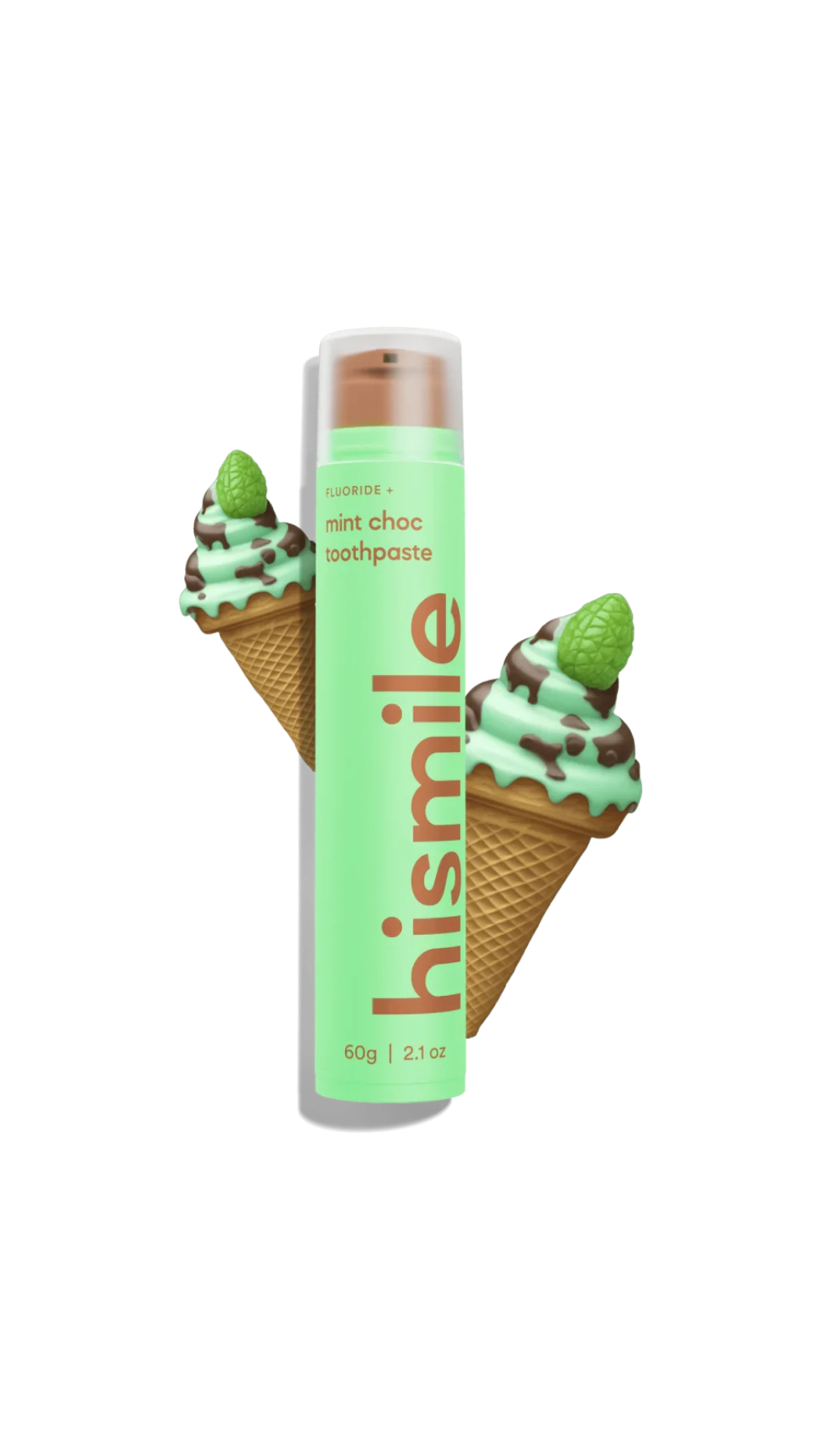 Зубна паста зі смаком м'ятного шоколаду Mint Choc Toothpaste, 60g, Hismile