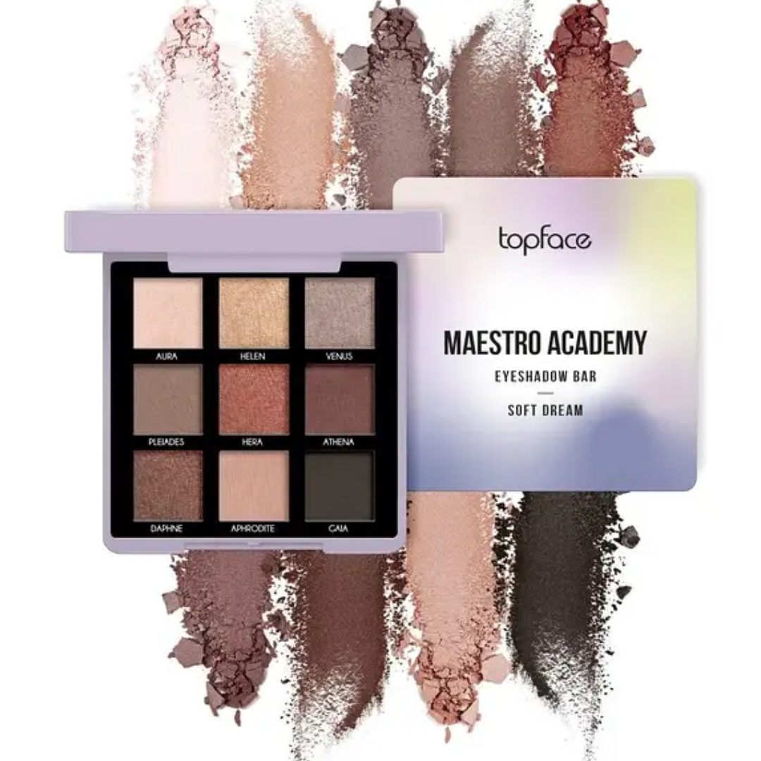 Набір тіней для повік "Maestro Academy Eyeshadow Bar" , TopFace