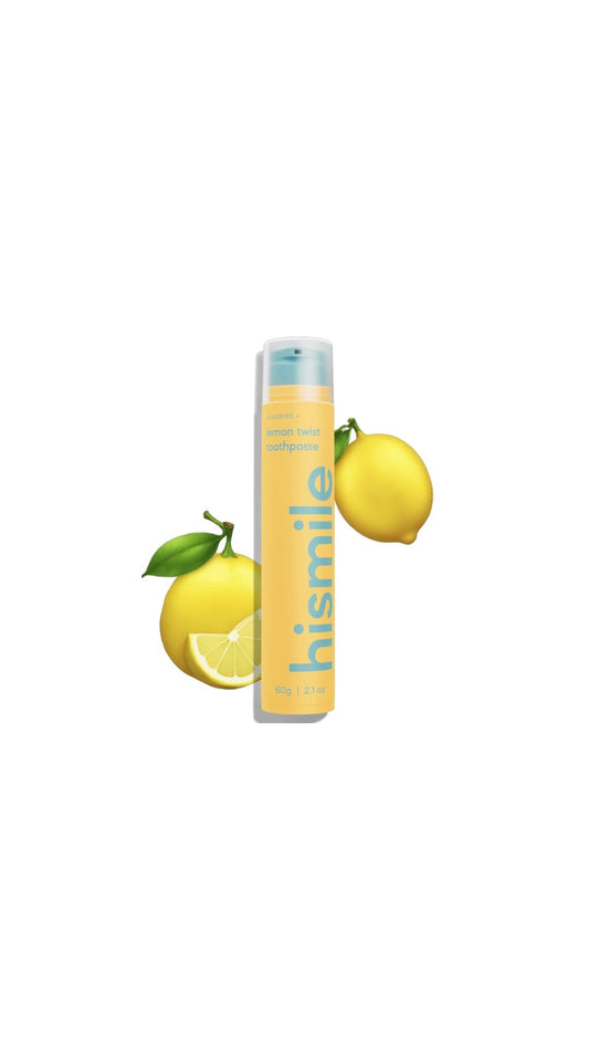 Зубна паста зі смаком лимону Lemon Twist Toothpaste 60g, hismile