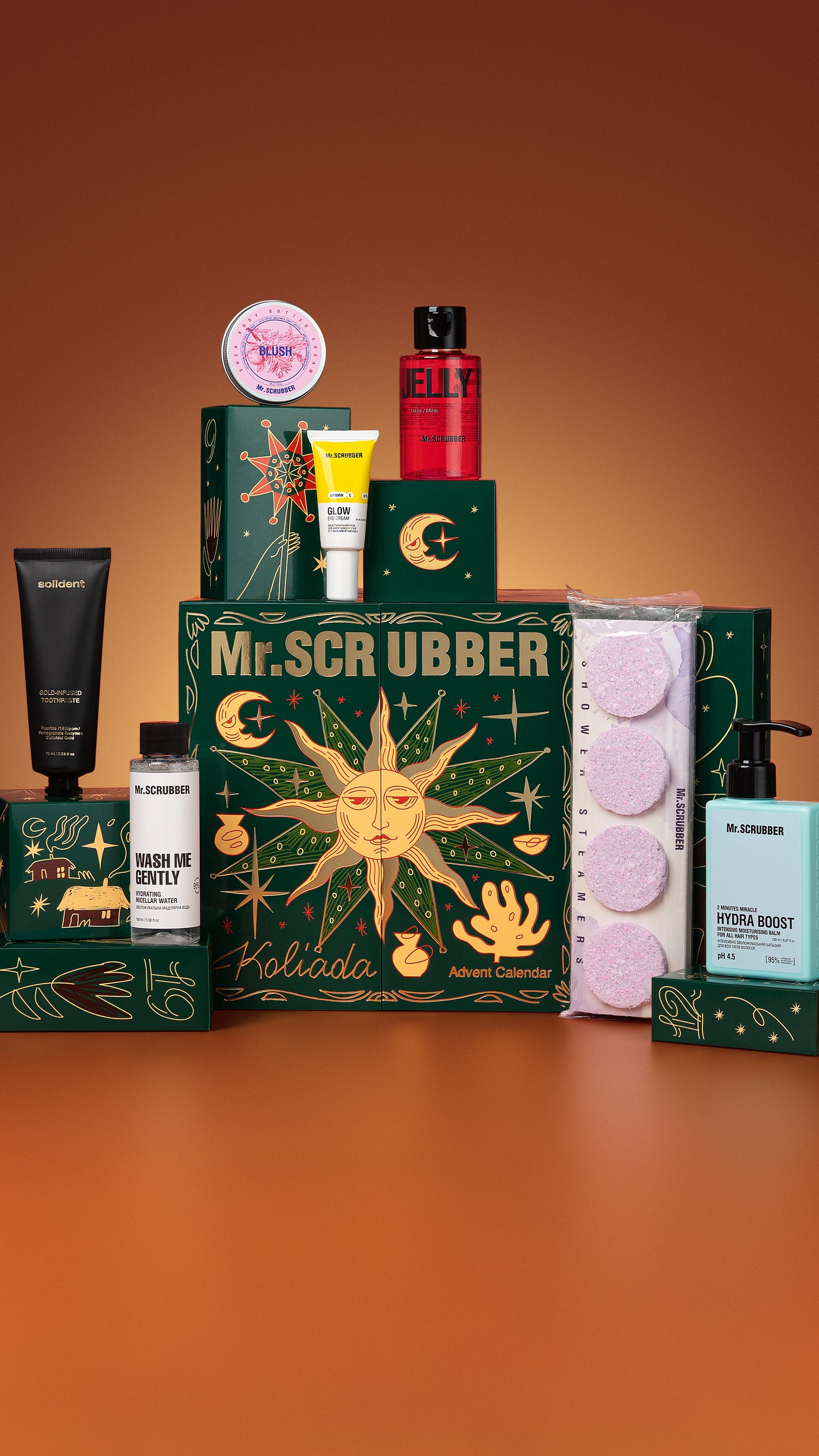 Адвент календар Koliada, Mr.SCRUBBER. Що в середині. Что внутри