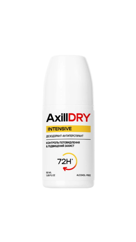 Кульковий дезодорант-антиперспірант Intensive до 72 годин, AxillDRY