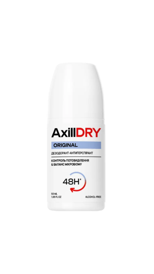Кульковий дезодорант-антиперспірант Original до 48 годин, Axilldry