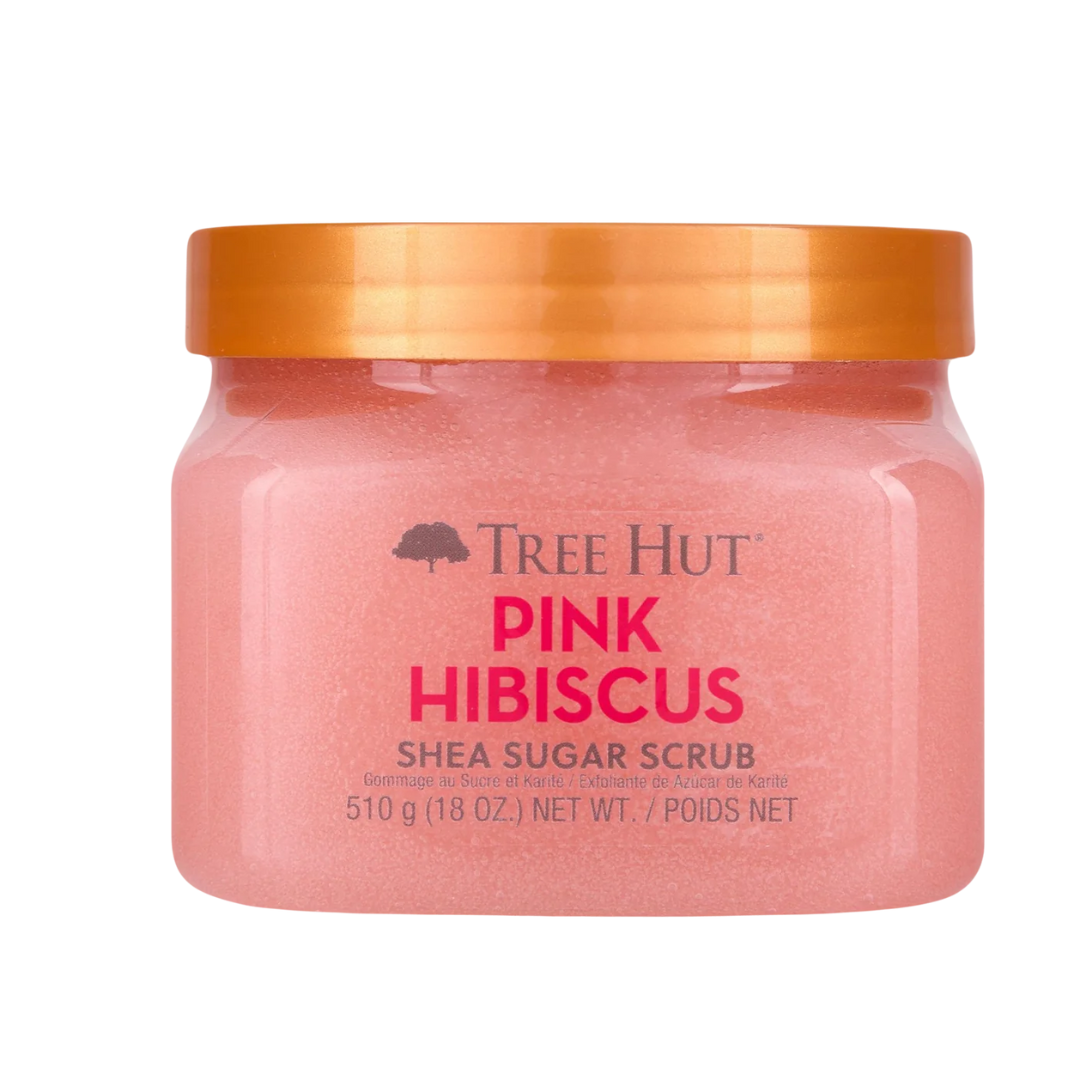 Скраб для тіла з фруктово-квітковим ароматом Pink Hibiscus Shea Sugar Scrub,  TREE HUT