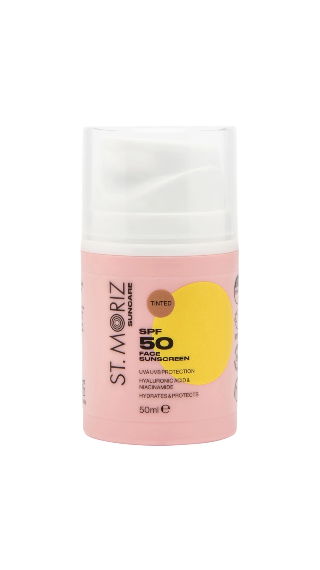 Тонуючий сонцезахисний крем для обличчя Suncare SPF50 Tinded Face Sunscreen,  St.Moriz
