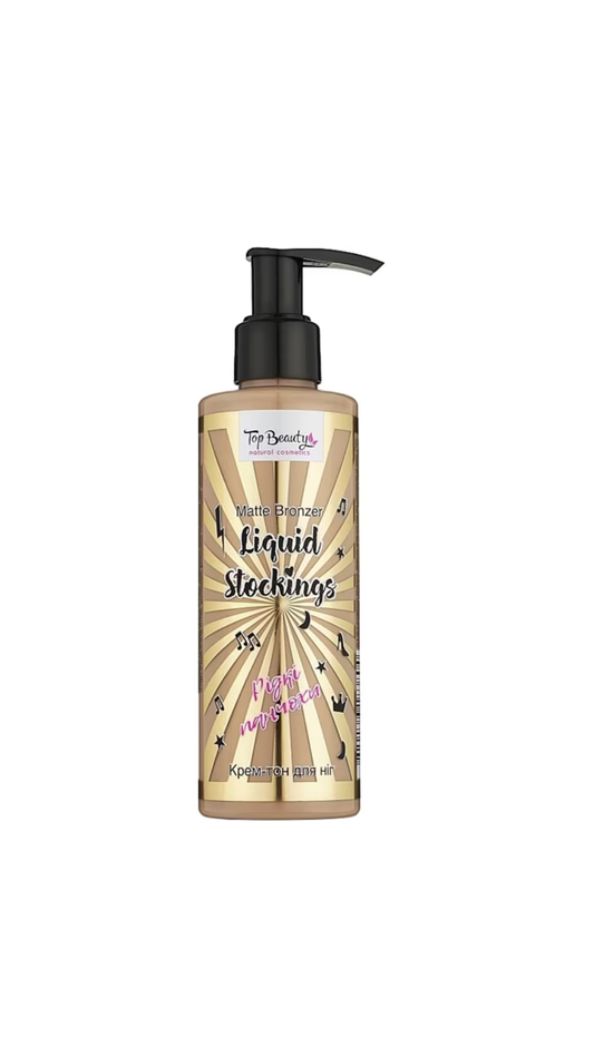 Крем-тон для ніг "Рідкі панчохи" Liquid Stockings Matte Bronzer 200ml, Top Beauty