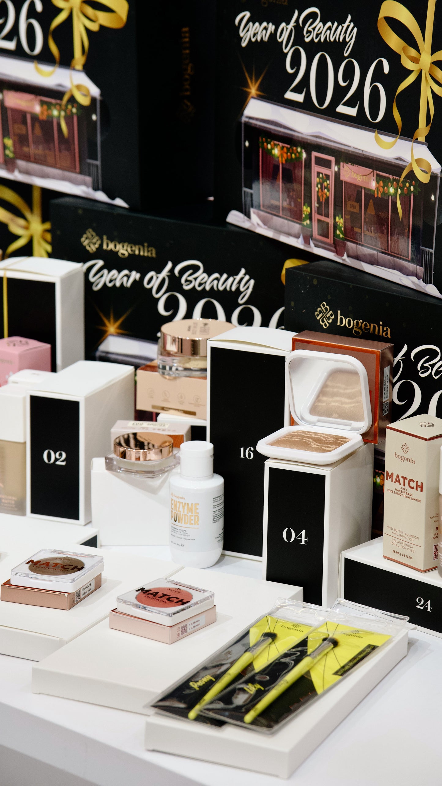 Адвент календар Bogenia Advent Calendar 25 Days of Beauty Cosmetics Collection Best Makeup s Hair Products
