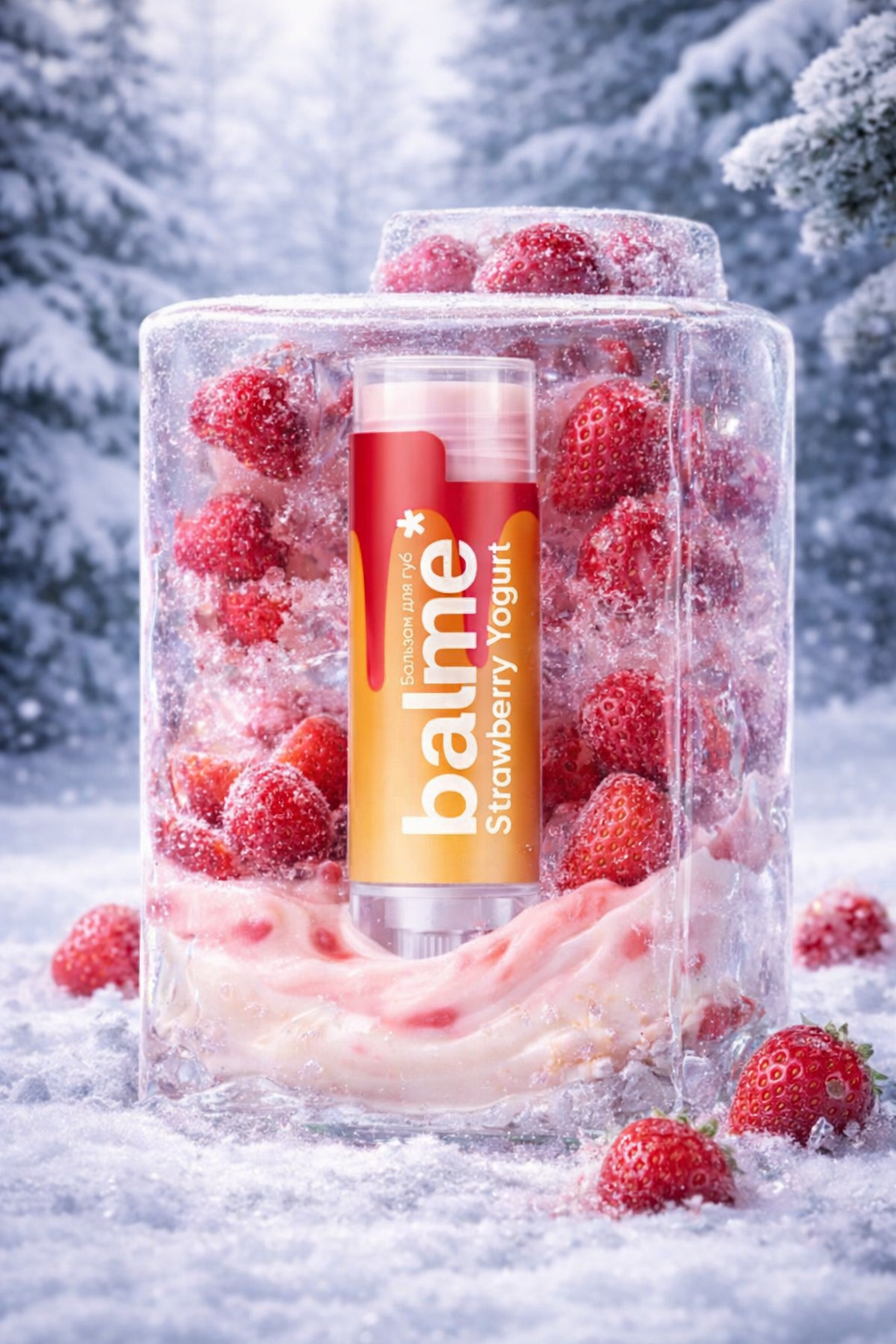 Бальзам для губ "Полуничний йогурт" Strawberry Yogurt Lip Balm, Balme