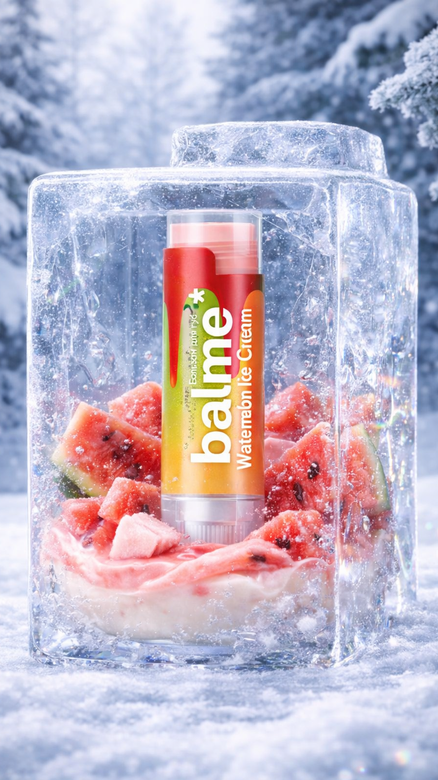 Бальзам для губ "Кавунове морозиво" Watermelon Ice Cream Lip Balm, Balme