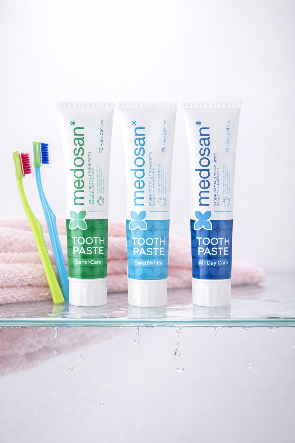 Зубна щітка SmileCare Medium Blue, Medosan