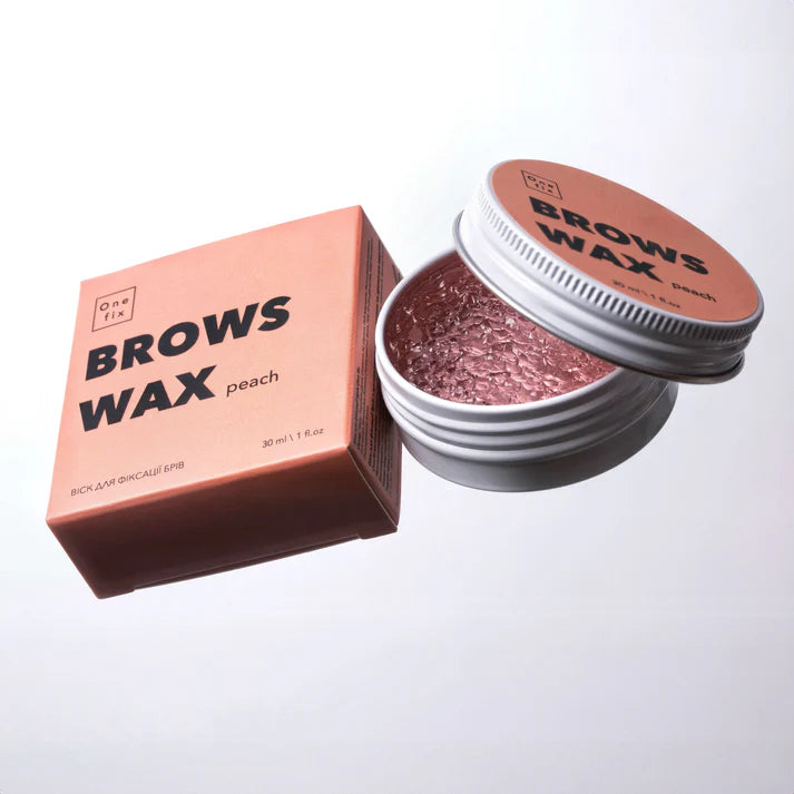 Віск для фіксації брів brows wax peach, One fix